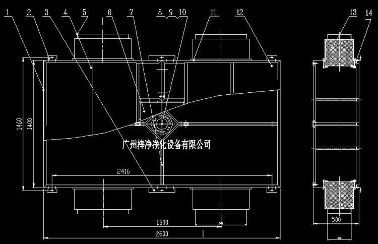 Ⅲ級手術(shù)室送風(fēng)天花方案設(shè)計圖CAD制作